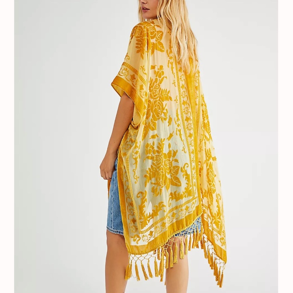 Free People Nightbird Burnout Kimono
